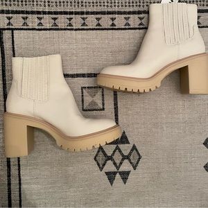 Dolce Vita CASTER H2O BOOTIES IN IVORY LEATHER